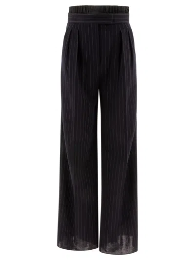 Max Mara Piroghe Trousers Blue In Black