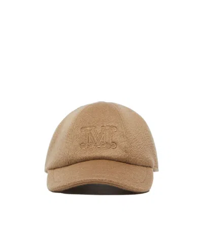 Max Mara Pisa Cashmere Baseball Hat In Nude