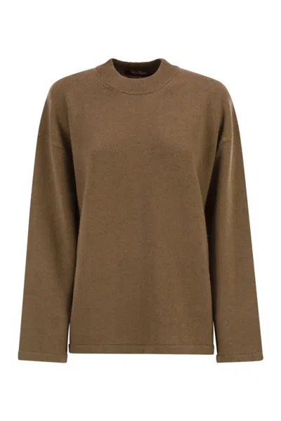 Max Mara Maxmara Studio Pisano - Wool And Cashmere Knit Jumper In Camel