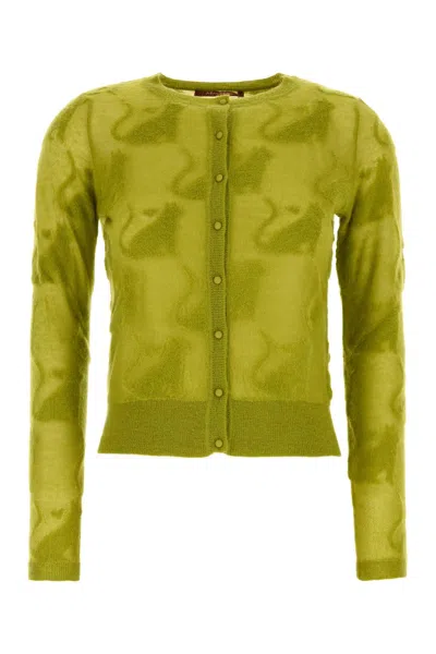 Max Mara Pistachio Green Nylon Blend Alvaro Cardigan