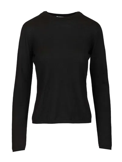 Max Mara Pittura Crewneck Fine Cashmere Knit Knitwear Black