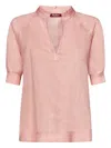 Max Mara Blusa In Garza Ramiè Rosa In Pink