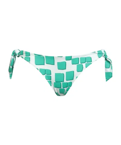 Max Mara Plaid Bikini Bottoms In Green
