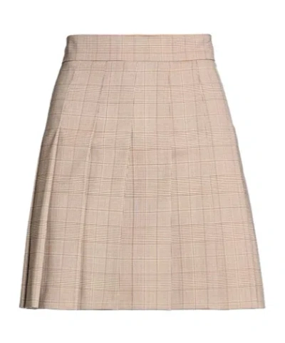 Max Mara Plaid Pleated Skirt In Neutral