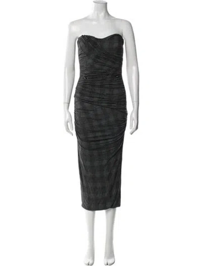 Pre-owned Max Mara Plaid Print Knee-length Dress In Multi