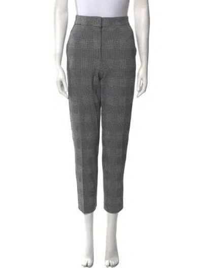 Pre-owned Max Mara Plaid Print Pleated Accents Pant In Black