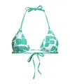 Max Mara Plaid Triangle Bikini In Green