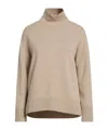 Max Mara Plain Color Polo Necks In Neutral