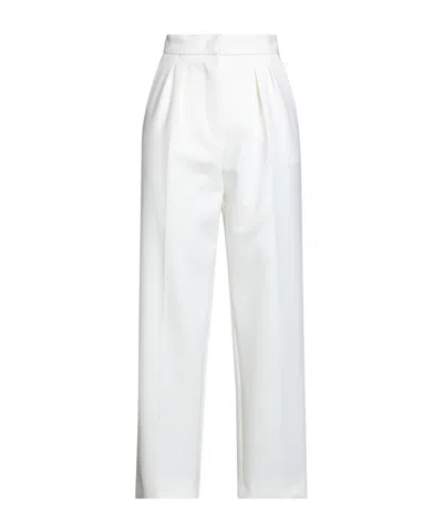 Max Mara Plain Colour Casual Trouser In White