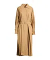 Max Mara Plain Colour Full-length Jackets In Brown