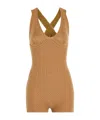 Max Mara Plain Colour Playsuits In Nude