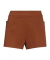 Max Mara Plain Colour Shorts In Brown