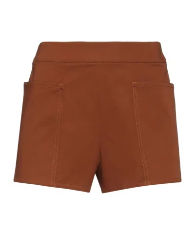 Max Mara Plain Colour Shorts In Brown