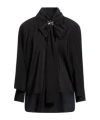 Max Mara Plain Colour Tops In Black
