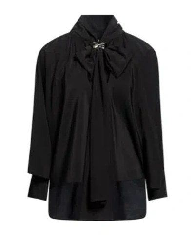 Max Mara Plain Colour Tops In Black