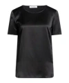 Max Mara Plain Colour Tops In Black