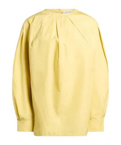 Max Mara Plain Colour Tops In Yellow