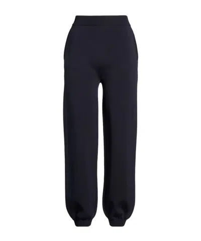 Max Mara Plain Colour Wide-leg Trousers In Black