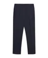 Max Mara Navy Blue Pipe Casual Pants In Black