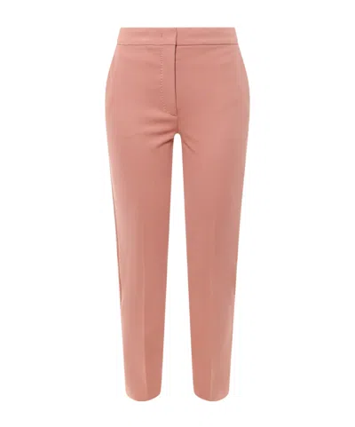 Max Mara Plain Jersey Casual Pants In Pink