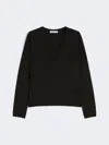 Max Mara Plain-knit Cashmere Yarn Jumper In Black
