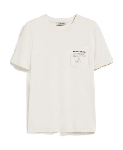 Max Mara Plain Knitted Pocket T-shirt In Nude