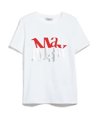 Max Mara Plain Knitted T-shirt In White