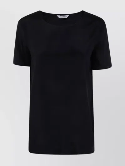 Max Mara Plain Silk Shirt "aris" In Black