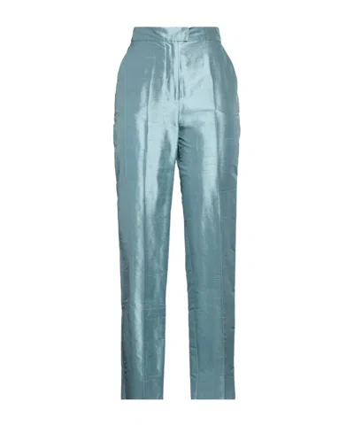 Max Mara Plain Simple Casual Pants In Blue