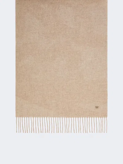 Max Mara Plain Wool Stole In Beige