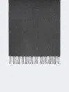 Max Mara Plain Wool Stole In Medium Grey