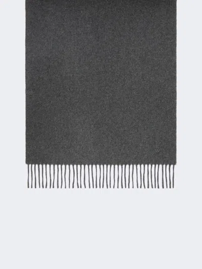 Max Mara Plain Wool Stole In Medium Grey