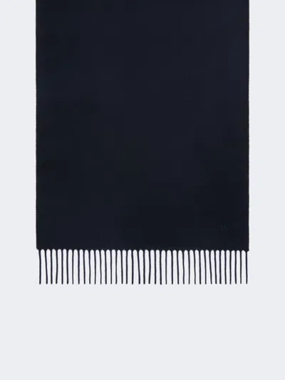 Max Mara Plain Wool Stole In Ultramarine