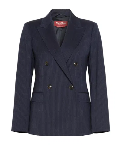 MAX MARA PLAIN-WEAVE WOOL DOUBLE-BREASTED JACKET