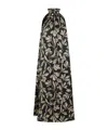 Max Mara Plant-print Sleeveless High-neck Maxi Dress In Multi