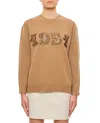 Max Mara Plata 1952 Sequin Logo Knit Sweater In Orange
