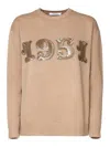 Max Mara Sweater In Wool And Cashmere Blend In Brown