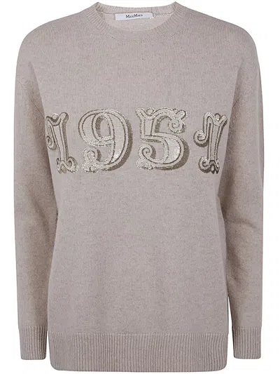 Max Mara Plata Round-neck Clothing In Brown