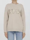Max Mara Beige Wool And Cashmere Plata Sweater