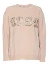 Max Mara Wool And Cashmere Sweater With 1951 Motif In Beige