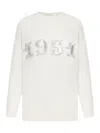 Max Mara Plata 1951 Strass Jersey Sweater In White