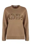 Max Mara Sweater In Wool And Cashmere Blend In Brown