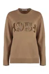 Max Mara Sweater In Wool And Cashmere Blend In Brown