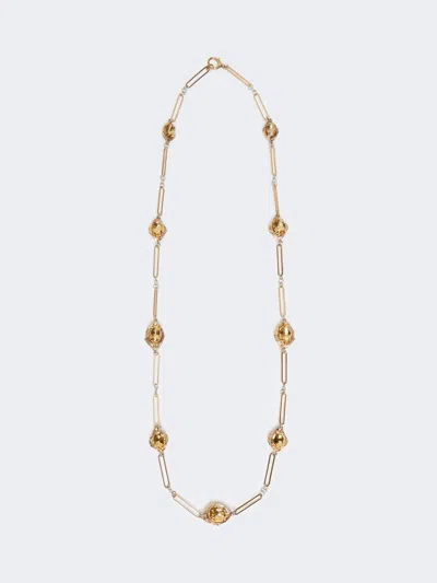 Max Mara Plated Metal Necklace In Gold