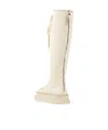 Max Mara Platform Canvas Boots In White