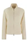 Max Mara Cropped Cotton Logo Blouse In White