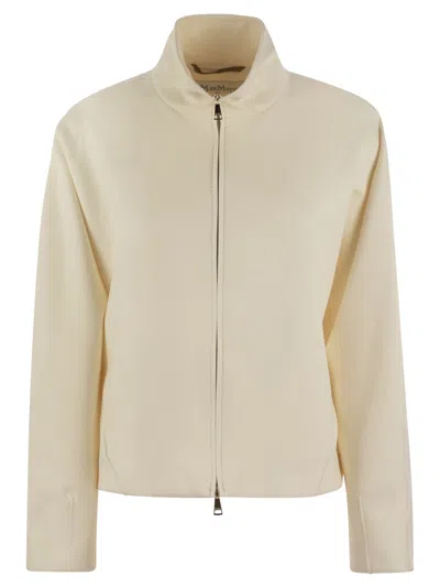 Max Mara Plava Polyamide Blend Sweatshirt In White