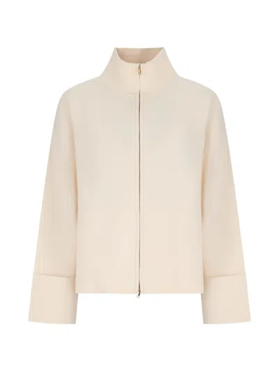 Max Mara Plava Zip-up Cardigan In Neutral