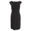Max Mara Pleat-accent Midi Dress In Brown Triacetate In Brown