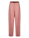 Max Mara Pleat-detail Trousers In Pink